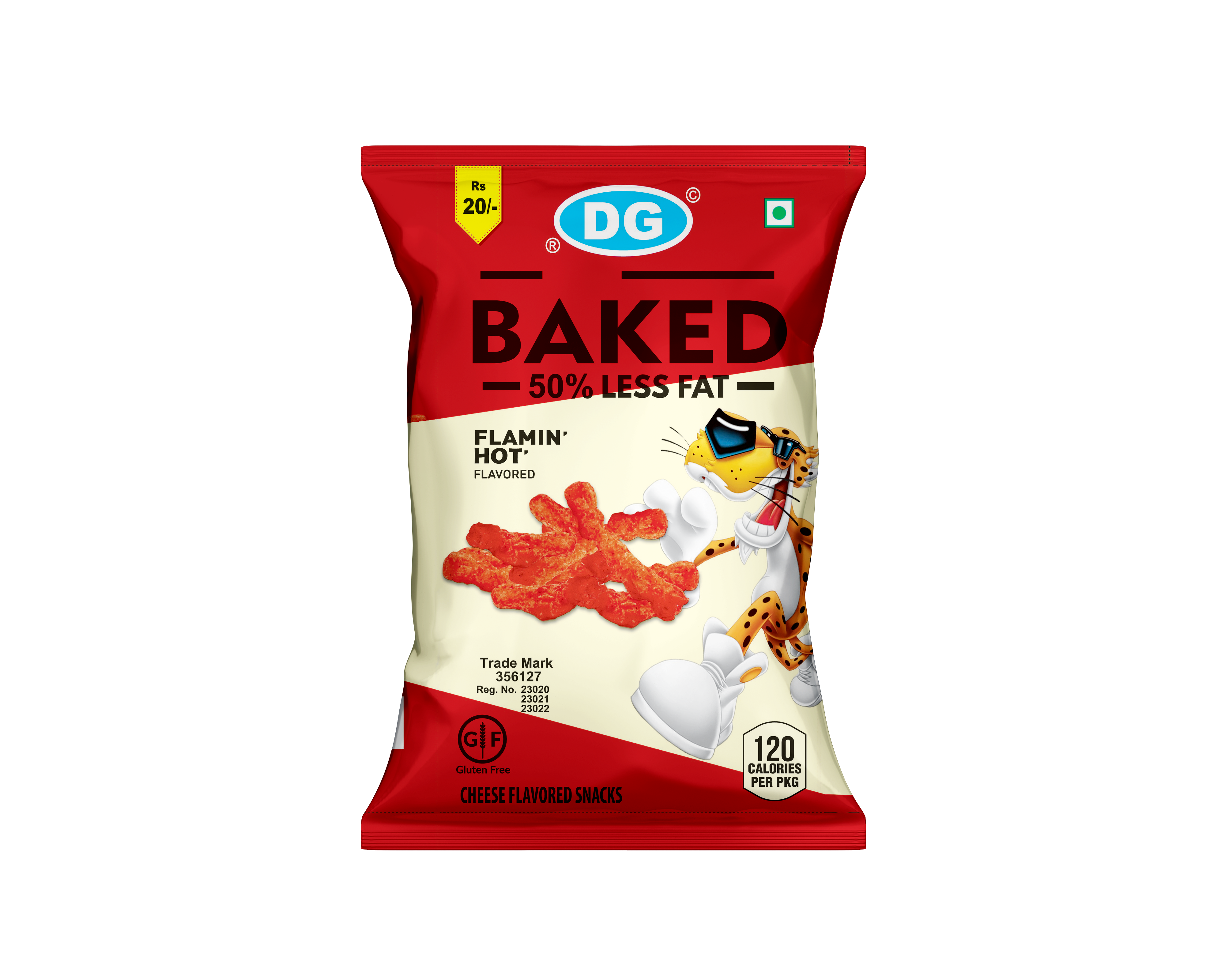 Products 60 Baked Snacks – Flamin’ Hot Flavor (Rs. 20)